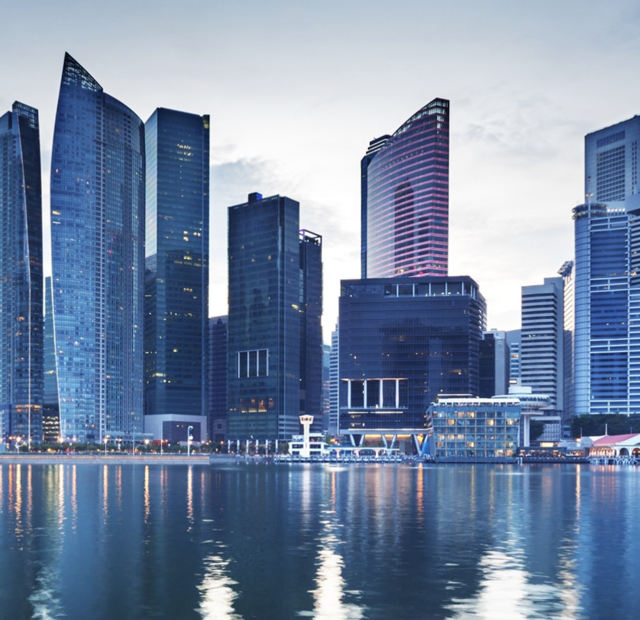 Beijing waterfront skyline