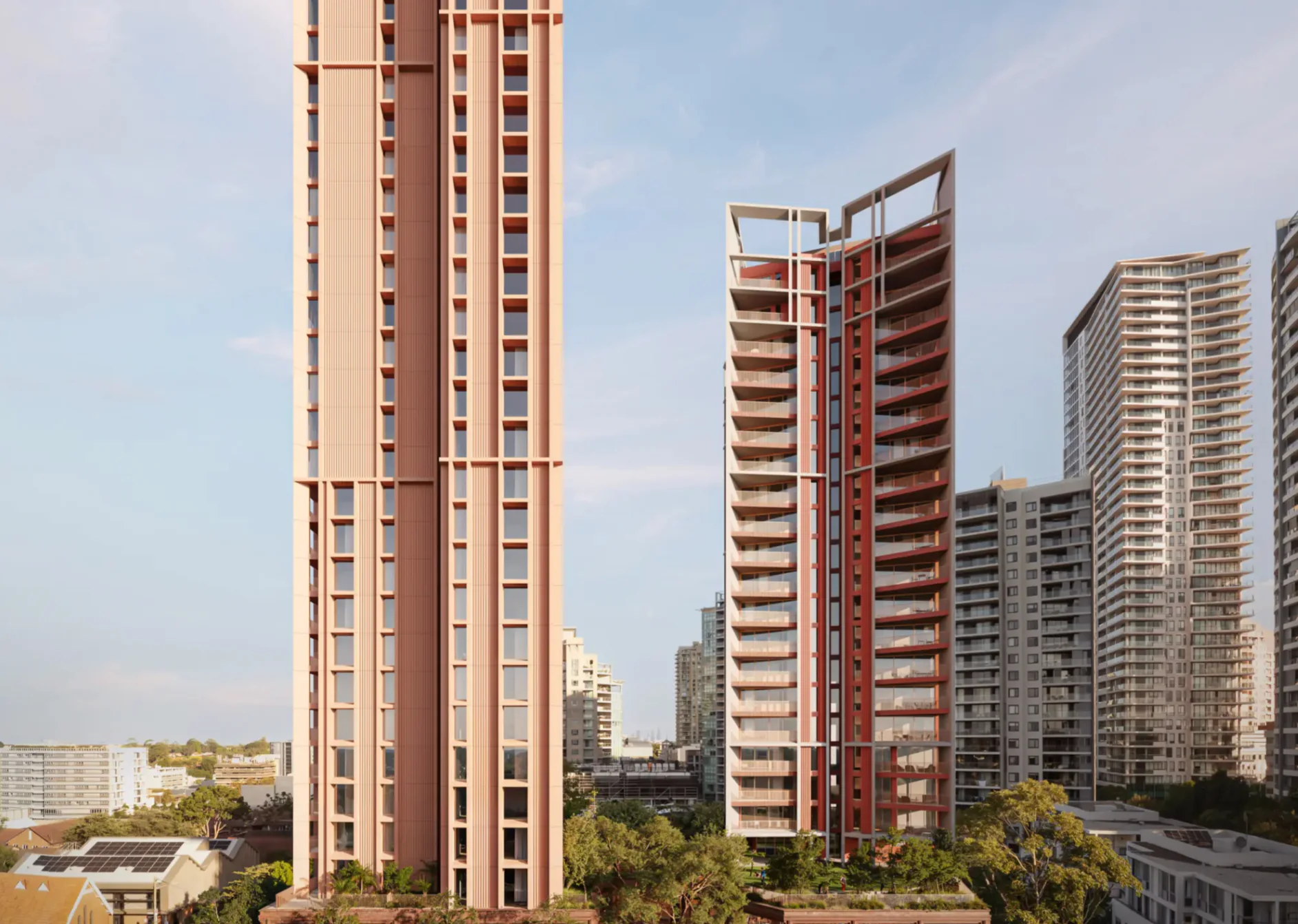 Modern residential towers